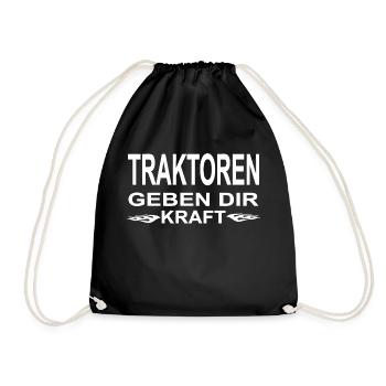 Traktor - Turnbeutel - Schwarz - Vorne