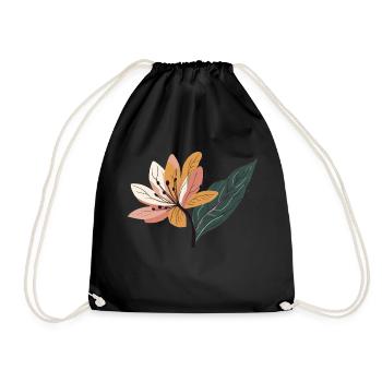 Fleur de lys minimaliste - Sac de sport léger - noir - Devant
