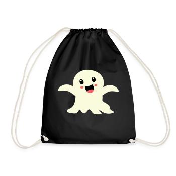Ghost - Drawstring Bag - black - Front