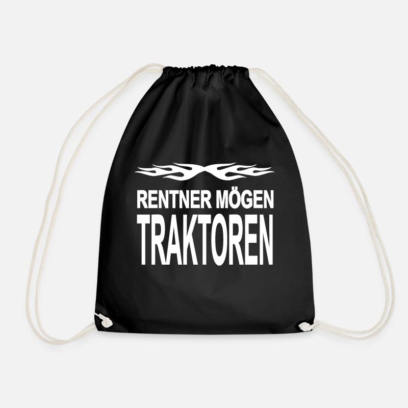 Traktor - Turnbeutel - Schwarz
