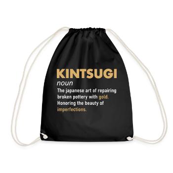 Kintsugi Kintsukuroi Art japonais imparfait - Sac de sport léger - noir - Devant