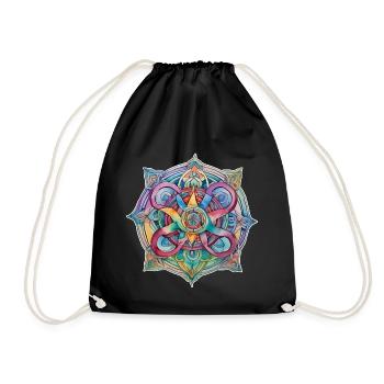 Symbol in bright colours - Drawstring Bag - black - Front