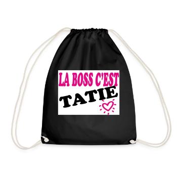 La patronne c"est TATIE - Sac de sport léger - noir - Devant