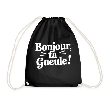 Bonjour ta gueule - Sac de sport léger - noir - Devant
