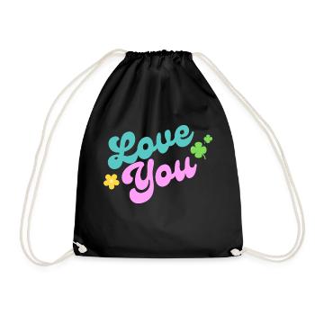 Je t’aime - Sac de sport léger - noir - Devant