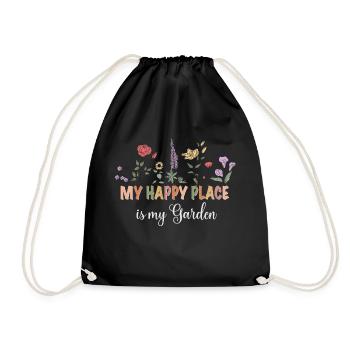Mon endroit heureux, c’est mon jardin - Sac de sport léger - noir - Devant