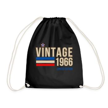 Vintage 1966 limitierte Auflage - Turnbeutel - Schwarz - Vorne