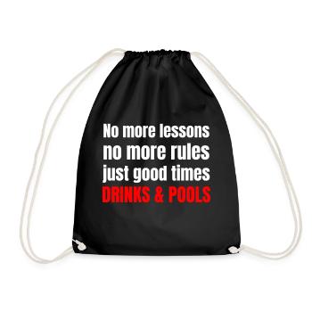 Plus de cours, plus de règles, juste de bons moments - Sac de sport léger - noir - Devant
