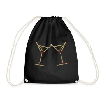 Cheers from matches - Drawstring Bag - black - Front