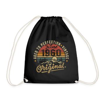 Anniversaire Juin 1960 Juin 1960 Juin 1960 - Sac de sport léger - noir - Devant