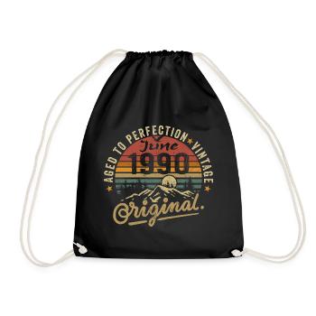 Anniversaire Juin 1990 Juin 1990 Juin 1990 - Sac de sport léger - noir - Devant
