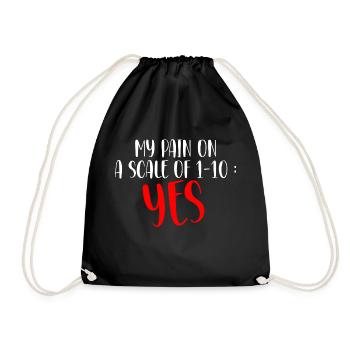 Douleur chronique amusante : Évaluez votre douleur - Sac de sport léger - noir - Devant