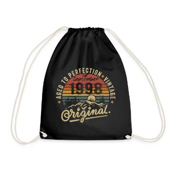 Septembre 1998 Anniversaire Septembre 1998 Septembre - Sac de sport léger - noir - Devant