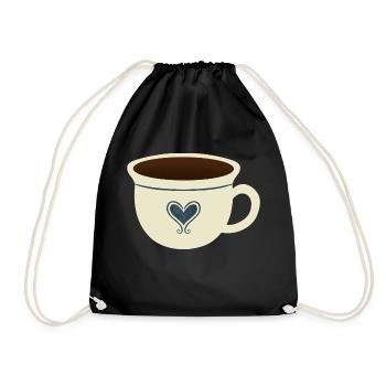 Cup of Coffee - Drawstring Bag - black - Front
