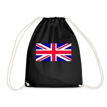 Großbritannien - Union Jack - Turnbeutel - Schwarz - Vorne