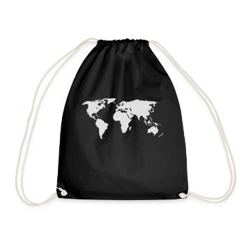 world t-shirt - Sac de sport léger - noir - Devant