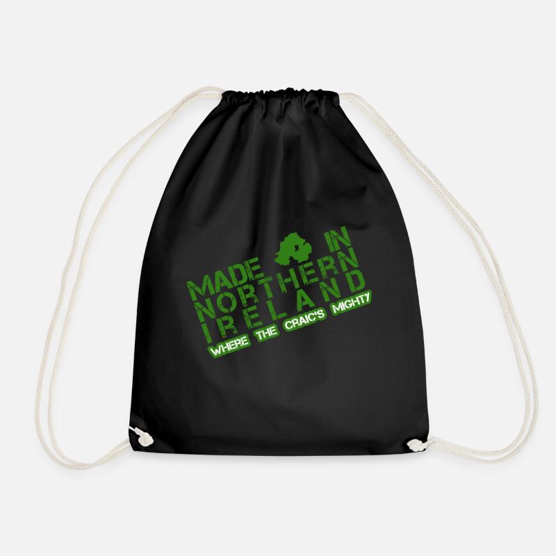 Made in Northern Ireland - Drawstring Bag - black