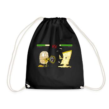 tartiflette vs raclette - Sac de sport léger - noir - Devant