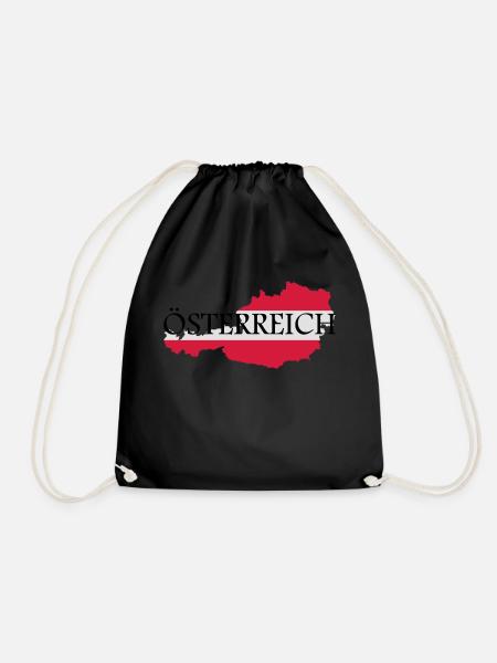 Austria - Drawstring Bag - black