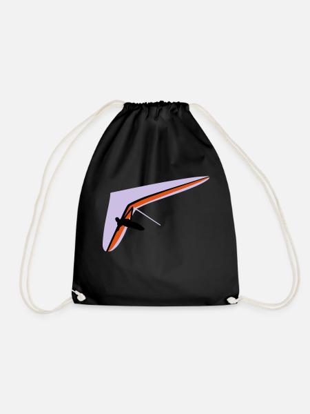 Hangglider - Drawstring Bag - black