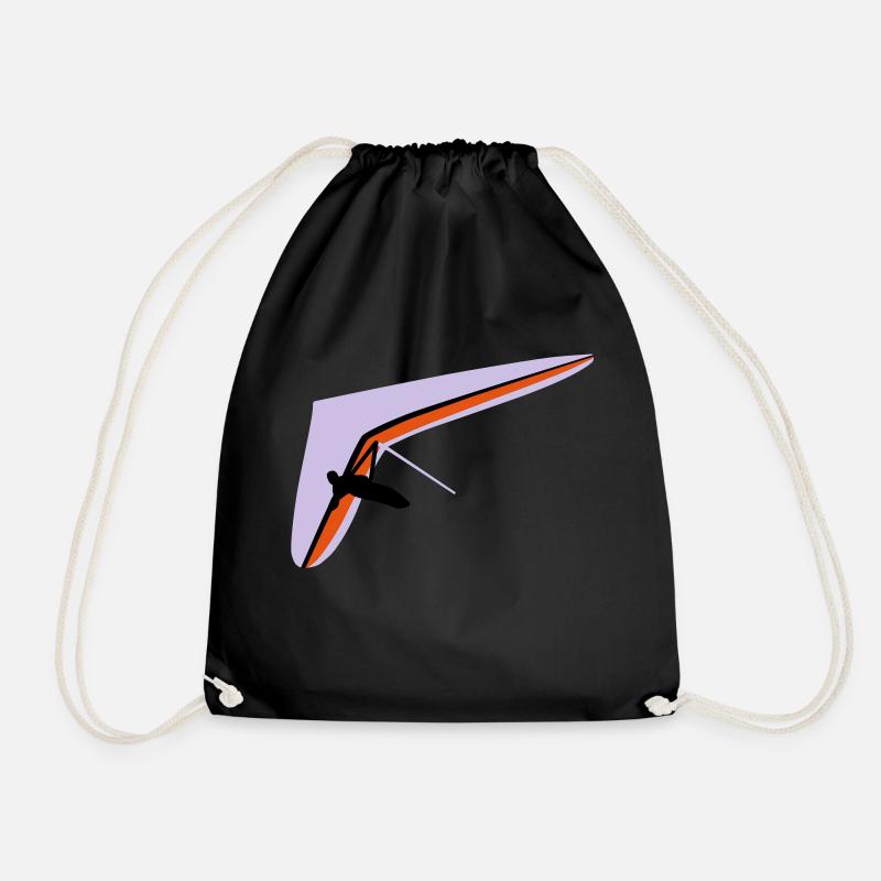 Hangglider - Drawstring Bag - black