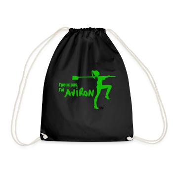 Je peux pas j'ai aviron (filles) - Sac de sport léger - noir - Devant