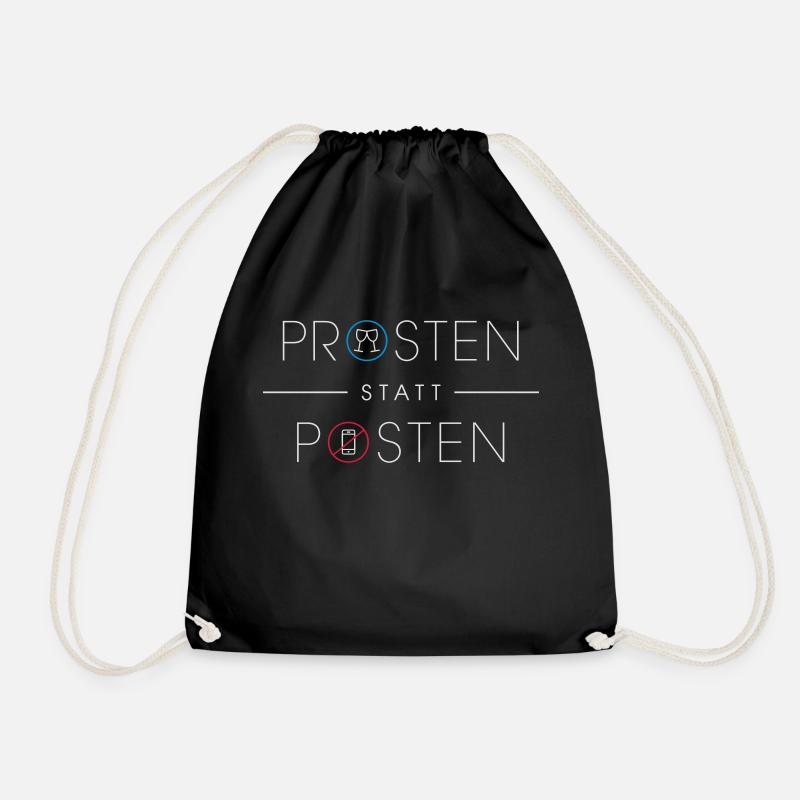 prosten statt posten - Turnbeutel - Schwarz