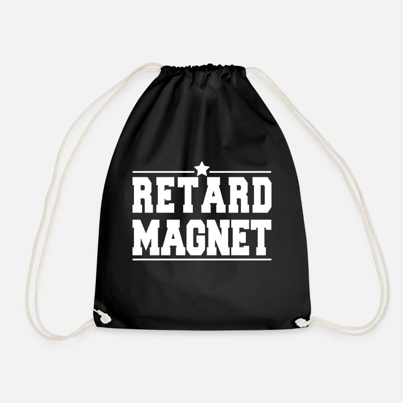 Star Retard Magnet - Drawstring Bag - black