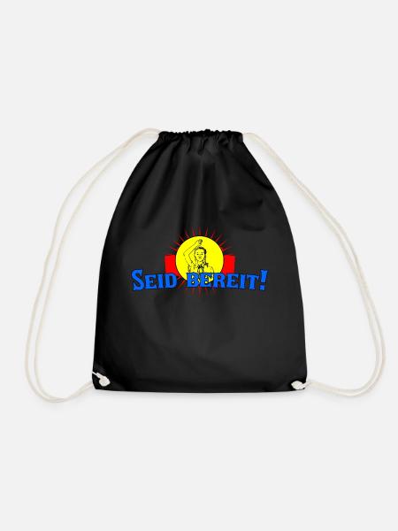 Be ready - Drawstring Bag - black