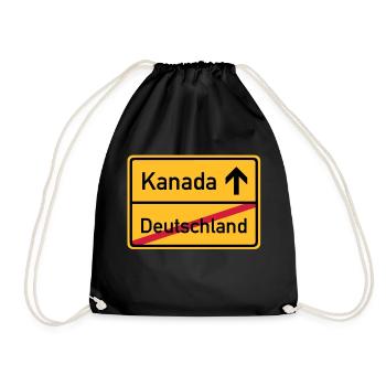 ortsschild_kanada__f3 - Turnbeutel - Schwarz - Vorne