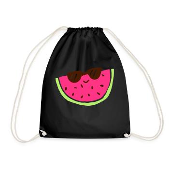 melon - Drawstring Bag - black - Front