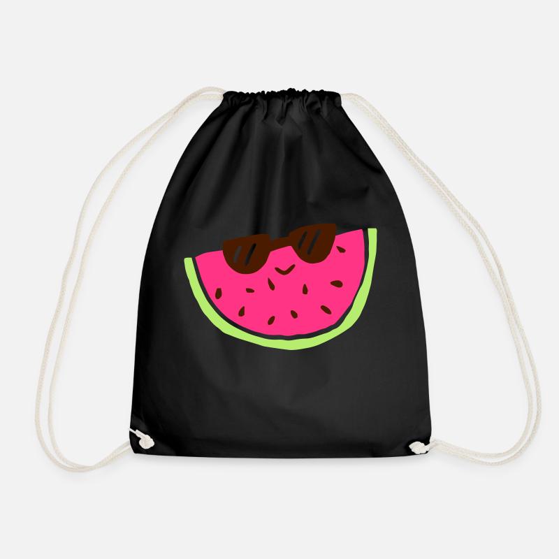 melon - Drawstring Bag - black