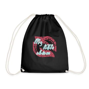 idée de cadeau naissance bébé enfant né naissance - Sac de sport léger - noir - Devant