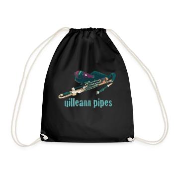 uilleann pipes - Sac de sport léger - noir - Devant