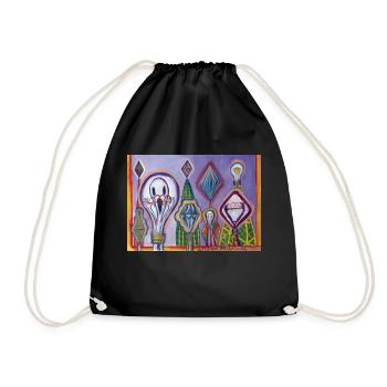 graffiti 10 - Drawstring Bag - black - Front