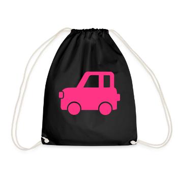 Auto - Turnbeutel - Schwarz - Vorne