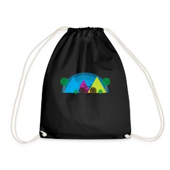 Cyclocross Mountain Bike MTB Road Bike Gift - Drawstring Bag - black - Front
