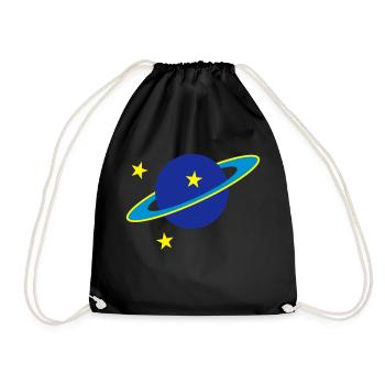 planets - Drawstring Bag - black - Front