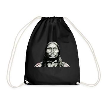Indianer - Turnbeutel - Schwarz - Vorne