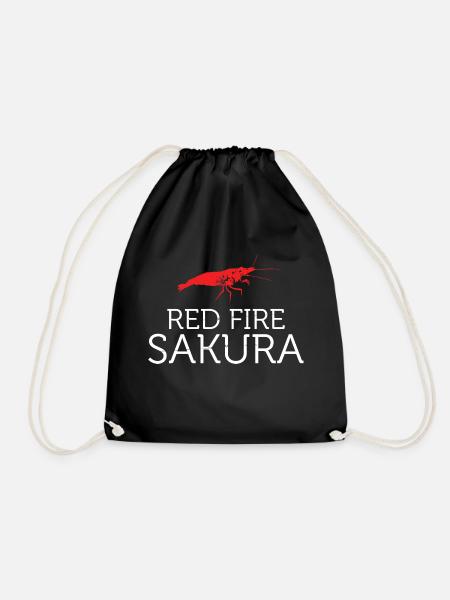 Red Fire Sakura Garnele Züchter Geschenkidee - Turnbeutel - Schwarz
