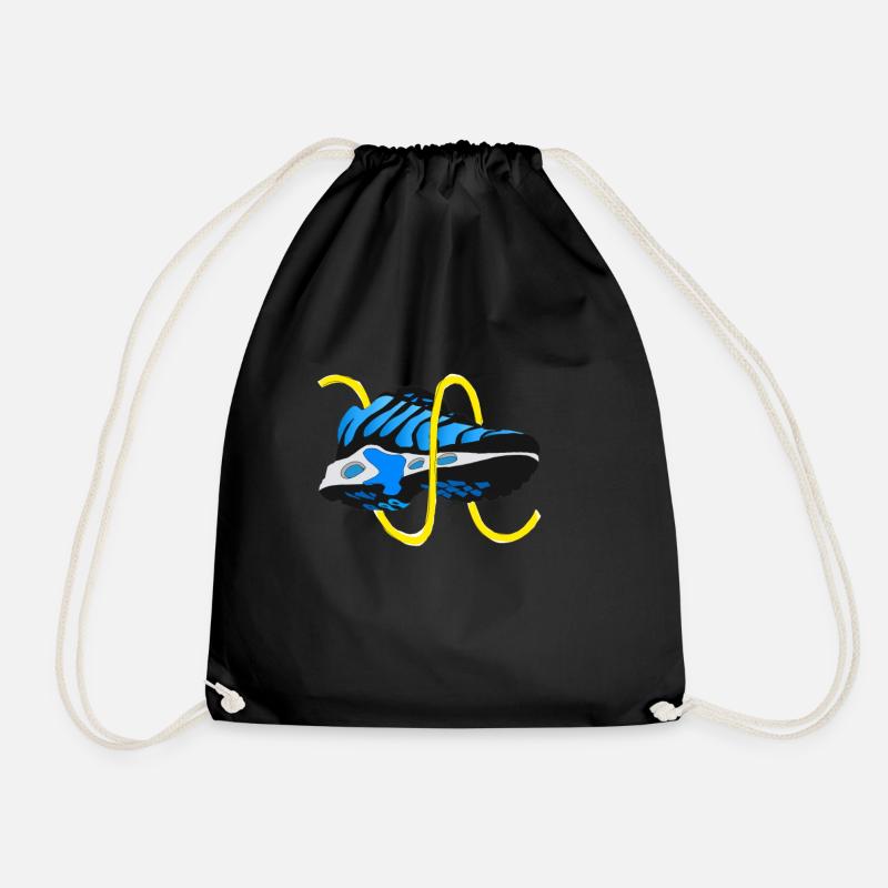 Sneaker Blue Hypebeast shoe design graphic - Drawstring Bag - black