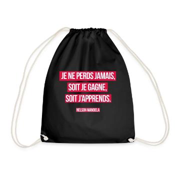 Nelson Mandela - Citation - Sac de sport léger - noir - Devant