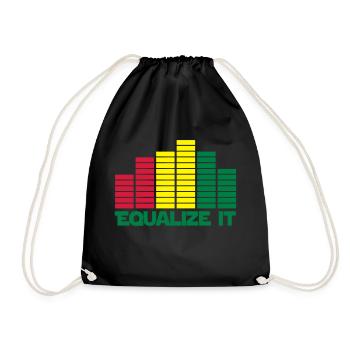 equalizer - Drawstring Bag - black - Front