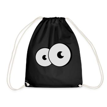 Augen - Turnbeutel - Schwarz - Vorne