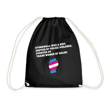 50 YEARS STONEWALL RIOT - Turnbeutel - Schwarz - Vorne