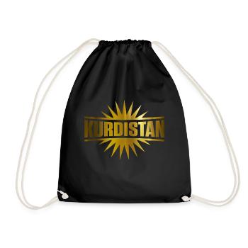 Kurdistan - Turnbeutel - Schwarz - Vorne