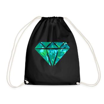 Diamond (Low Poly) - Sac de sport léger - noir - Devant