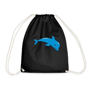 delfin doux amour - Sac de sport léger - noir - Devant