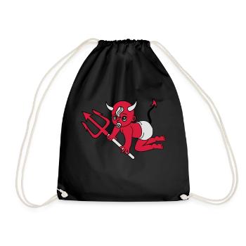 evil devil demon hell devil satan crawling pacifie - Drawstring Bag - black - Front