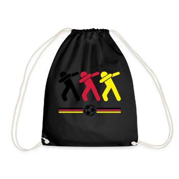 dabbing deutschland fussball - Turnbeutel - Schwarz - Vorne